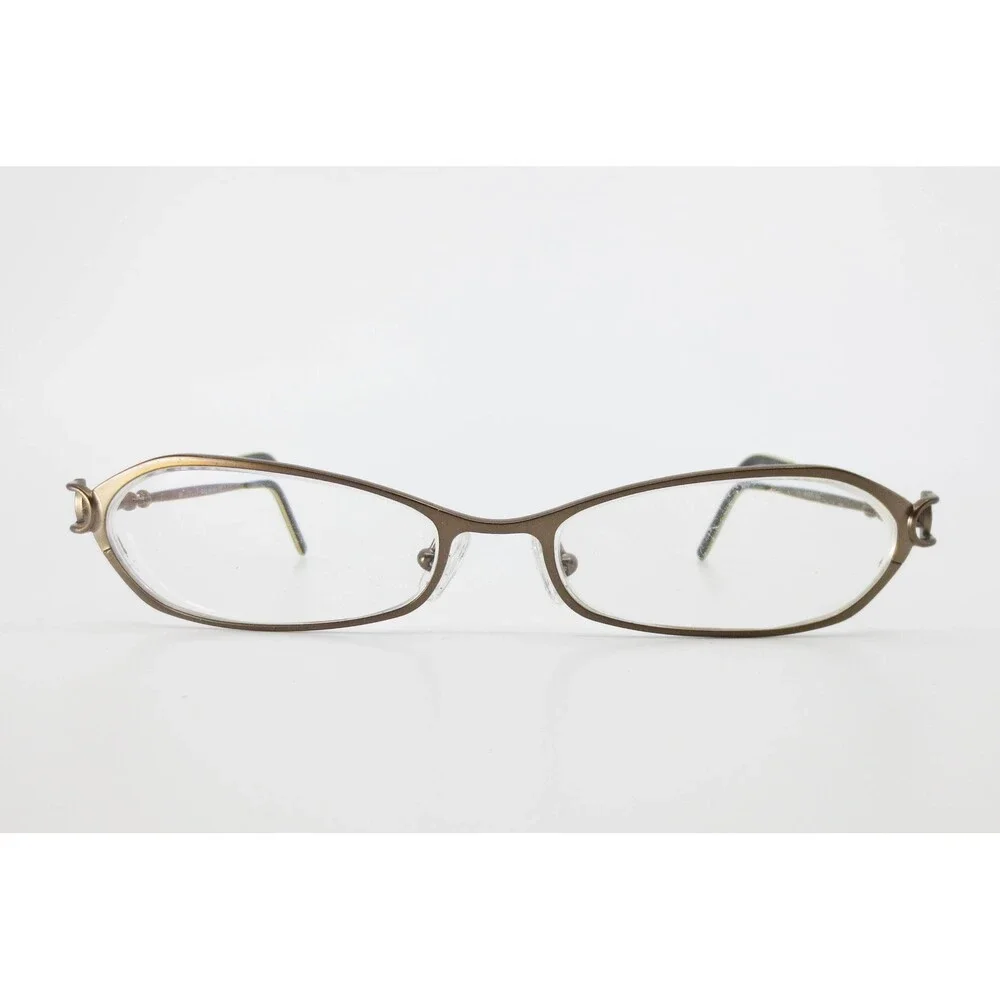 Gucci GG 2721 Bronze Metal Oval Eyeglass Frames Horsebit Detail Italy 51-17-135